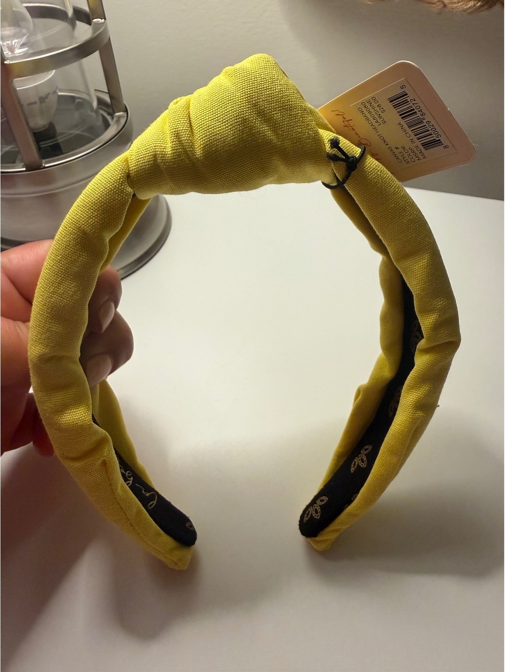 La Bella Yellow Knotted Headband